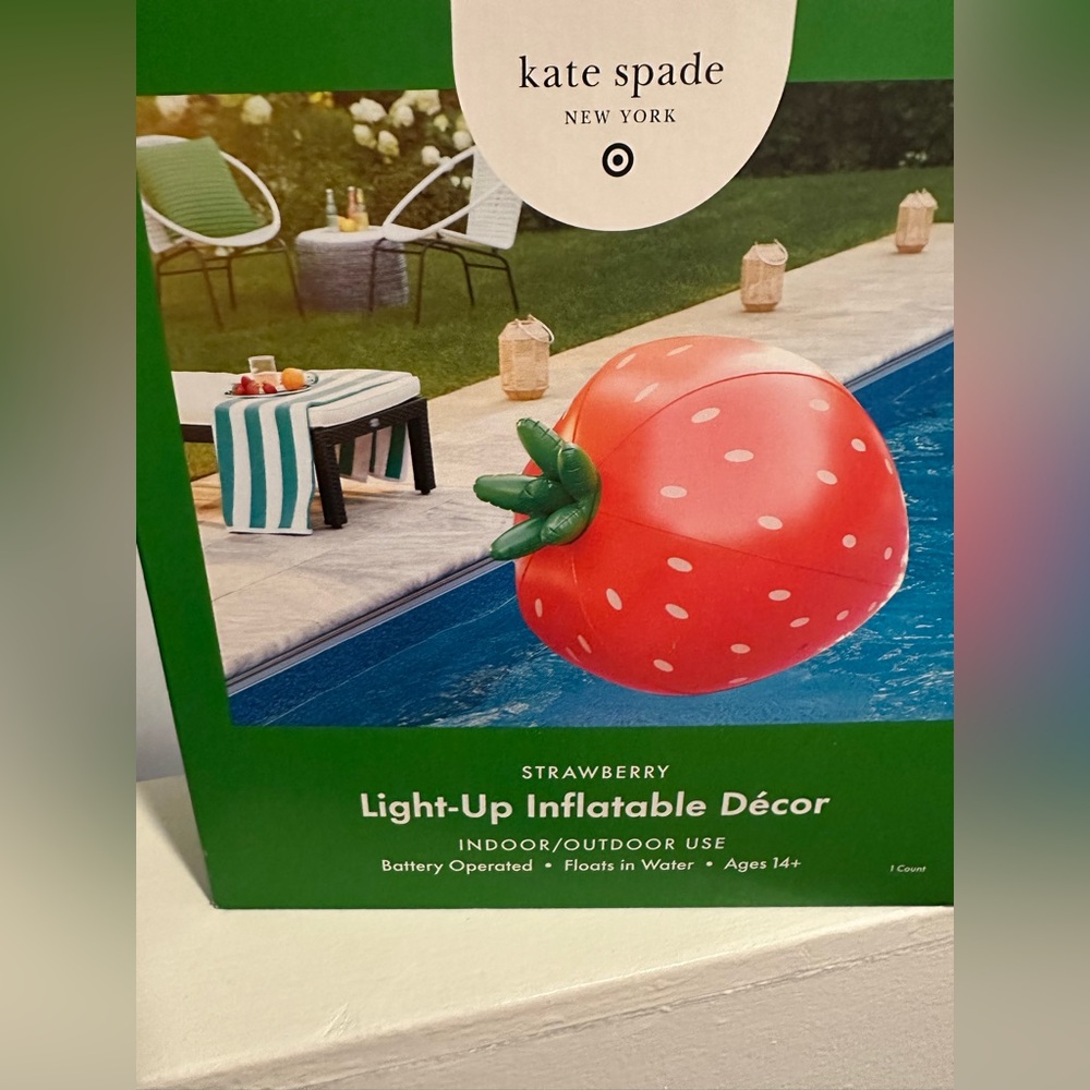 Kate Spade x Target Light Up inflatable strawberry decor